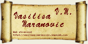Vasilisa Maranović vizit kartica